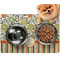 Swirls, Floral & Stripes Dog Food Mat - Small LIFESTYLE