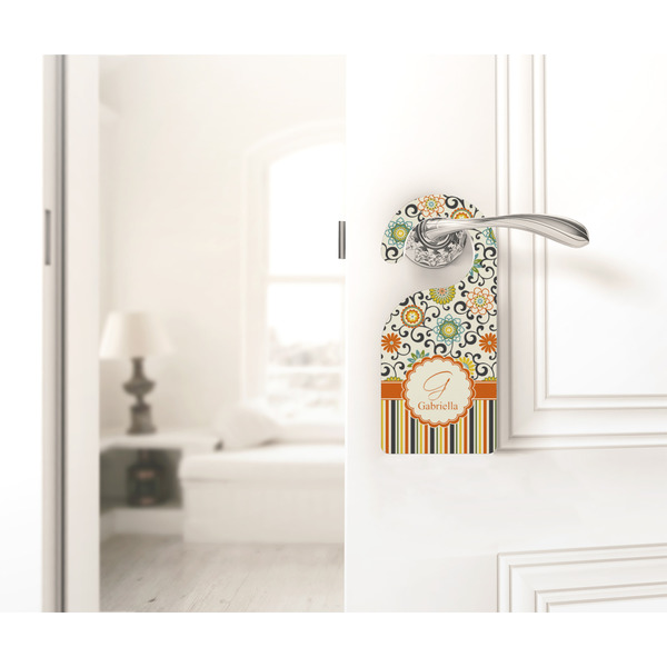 Swirls, Floral & Stripes Door Hanger - LIFESTYLE