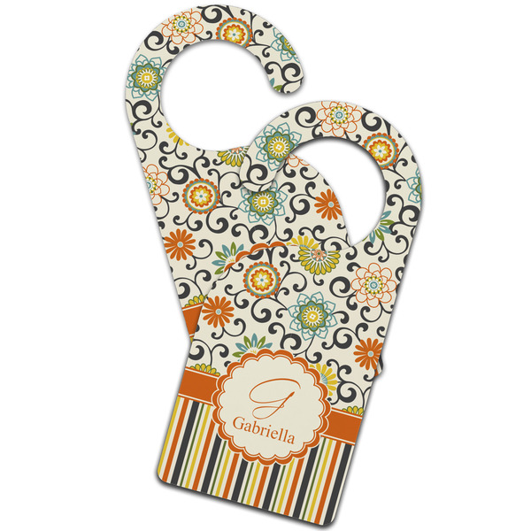 Swirls, Floral & Stripes Door Hanger - MAIN