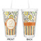 Swirls, Floral & Stripes Double Wall Tumbler with Straw - Approval