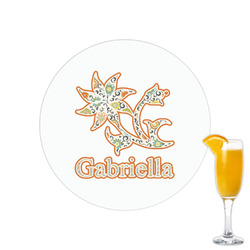 Swirls, Floral & Stripes Printed Drink Topper - 2.15" (Personalized)