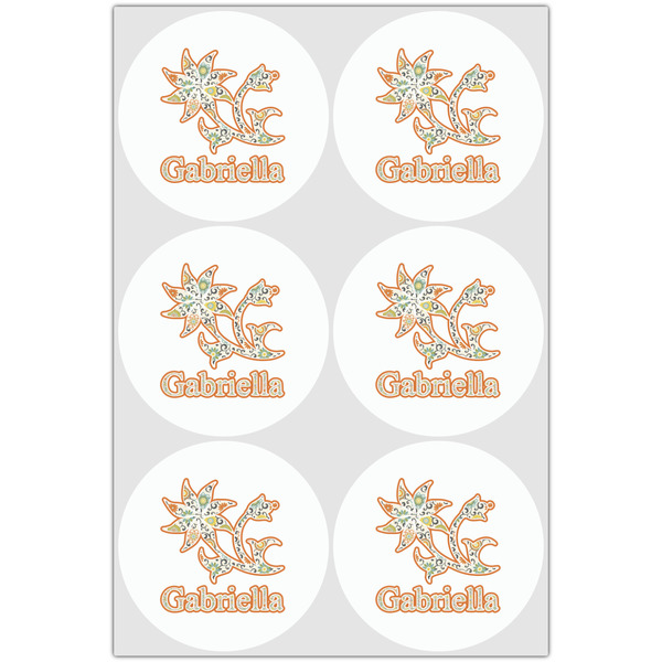 Swirls, Floral & Stripes Drink Topper - XLarge - Set of 6