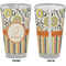Swirls, Floral & Stripes Pint Glass - Full Color - Front & Back Views
