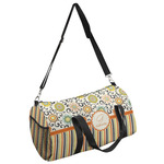 Swirls, Floral & Stripes Duffel Bag - Large (Personalized)