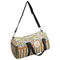 Swirls, Floral & Stripes Duffle bag with side mesh pocket