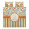 Swirls, Floral & Stripes Duvet Cover Set - King - Alt Approval