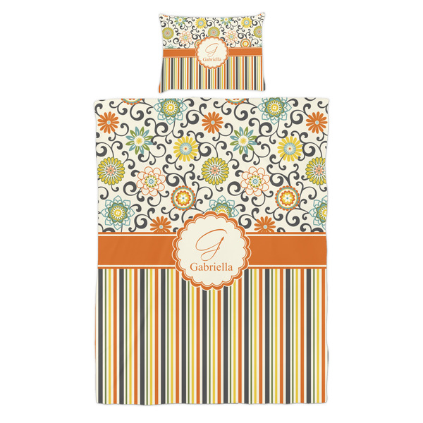 Swirls, Floral & Stripes Duvet Cover Set - Twin - Alt Approval