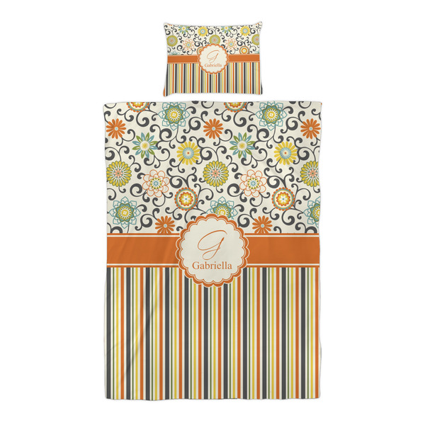 Swirls, Floral & Stripes Duvet Cover Set - Twin XL - Alt Approval