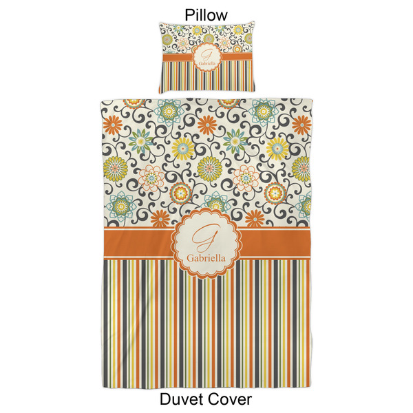 Swirls, Floral & Stripes Duvet Cover Set - Twin XL - Approval