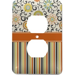 Swirls, Floral & Stripes Electric Outlet Plate
