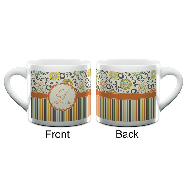 Swirls, Floral & Stripes Espresso Cup - 6oz (Double Shot) (APPROVAL)
