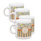 Swirls, Floral & Stripes Single Shot Espresso Cups - Set of 4 (Personalized)