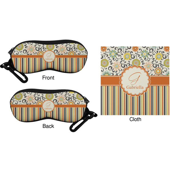 Swirls, Floral & Stripes Eyeglass Case & Cloth (Approval)