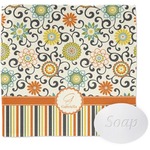 Swirls, Floral & Stripes Washcloth (Personalized)