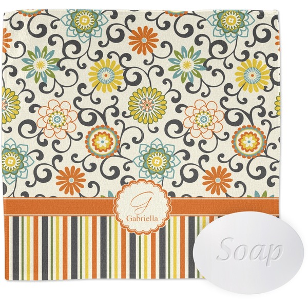 Custom Swirls, Floral & Stripes Washcloth (Personalized)