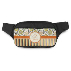 Swirls, Floral & Stripes Fanny Pack (Personalized)