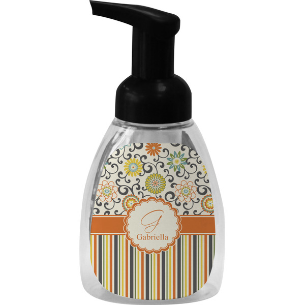 Custom Swirls, Floral & Stripes Foam Soap Bottle (Personalized)