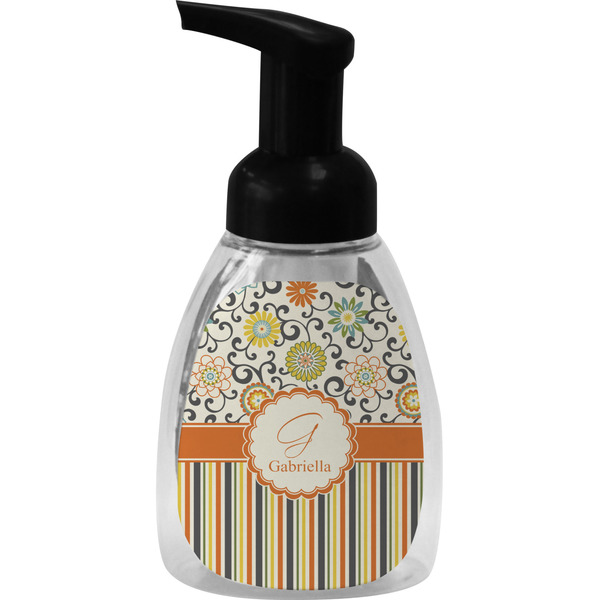 Swirls, Floral & Stripes Foam Soap Bottle
