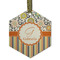 Swirls, Floral & Stripes Frosted Glass Ornament - Hexagon