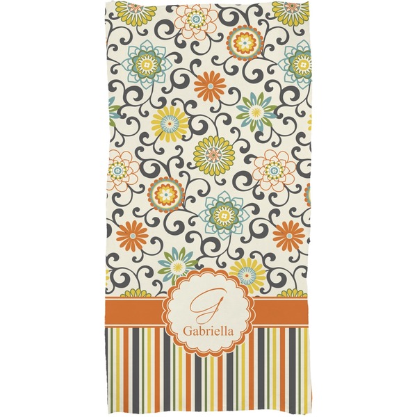 Swirls, Floral & Stripes Full Sized Bath Towel - Apvl
