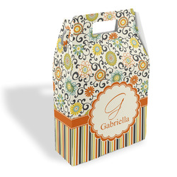 Swirls, Floral & Stripes Gable Favor Box (Personalized)