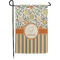 Swirls, Floral & Stripes Small Garden Flag - Single Sided w/ Name and Initial