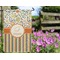 Swirls, Floral & Stripes Garden Flag - Outside In Flowers