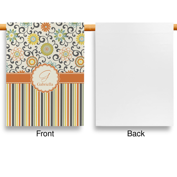 Swirls, Floral & Stripes Garden Flags - Large - Single Sided - APPROVAL