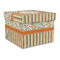 Swirls, Floral & Stripes Gift Boxes with Lid - Canvas Wrapped - Large - Front/Main