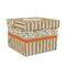 Swirls, Floral & Stripes Gift Boxes with Lid - Canvas Wrapped - Medium - Front/Main