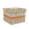 Swirls, Floral & Stripes Gift Box with Lid - Canvas Wrapped - Medium (Personalized)