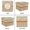 Swirls, Floral & Stripes Gift Boxes with Lid - Canvas Wrapped - Small - Approval