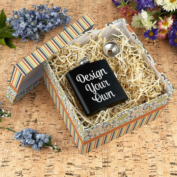 Swirls, Floral & Stripes Gift Boxes with Lid - Canvas Wrapped - X-Large - In Context