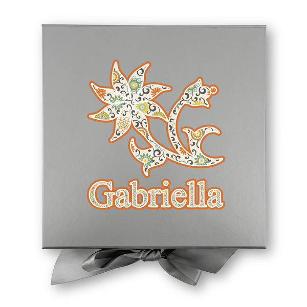 Swirls, Floral & Stripes Gift Boxes with Magnetic Lid - Silver - Approval