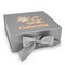 Swirls, Floral & Stripes Gift Boxes with Magnetic Lid - Silver - Front