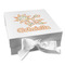 Swirls, Floral & Stripes Gift Boxes with Magnetic Lid - White - Front
