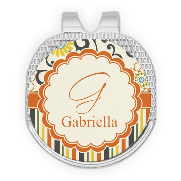 Swirls, Floral & Stripes Golf Ball Hat Marker Hat Clip