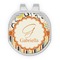 Swirls, Floral & Stripes Golf Ball Marker - Hat Clip - Silver