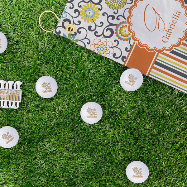 Swirls, Floral & Stripes Golf Balls - Generic - Set of 12 - LIFESTYLE