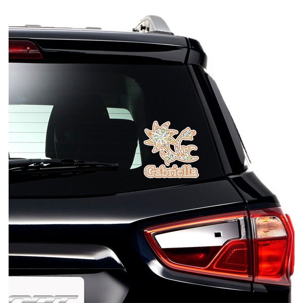 Swirls, Floral & Stripes Graphic Car Decal (On Car Window)