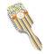 Swirls, Floral & Stripes Hair Brush - Angle View