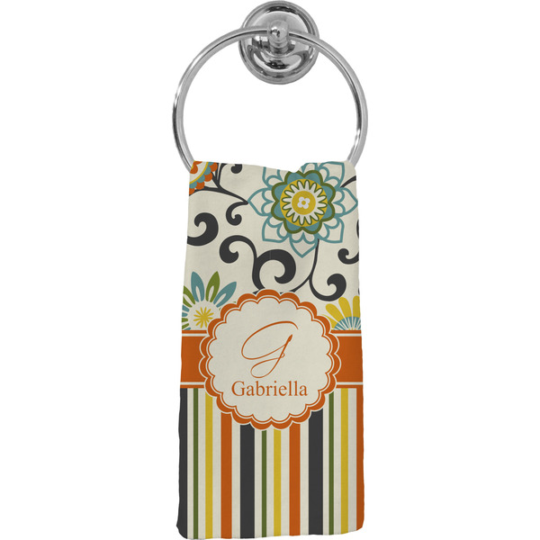 Custom Swirls, Floral & Stripes Hand Towel - Full Print (Personalized)