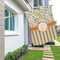 Swirls, Floral & Stripes House Flags - Double Sided - LIFESTYLE