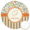 Swirls, Floral & Stripes Icing Circle - Large - Front