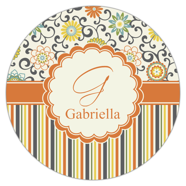 Swirls, Floral & Stripes Icing Circle - Large - Single