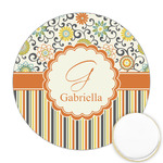 Swirls, Floral & Stripes Printed Cookie Topper - 2.5" (Personalized)