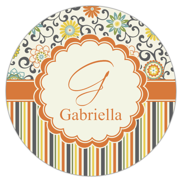 Swirls, Floral & Stripes Icing Circle - Small - Single