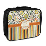 Swirls, Floral & Stripes Insulated Lunch Bag (Personalized)