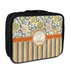 Swirls, Floral & Stripes Insulated Lunch Bag (Personalized)