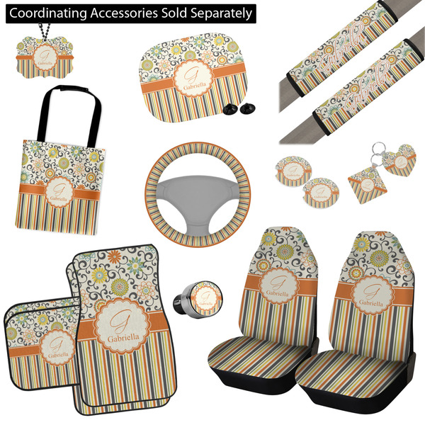 Swirls, Floral & Stripes Interior Car Accessories